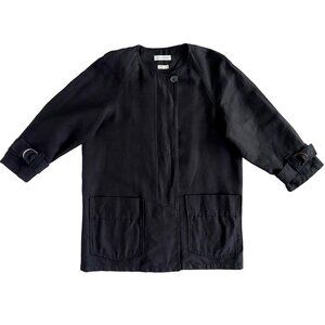 ISABEL MARANT ETOILE BLACK LINEN JACKET 42 FR 10 US